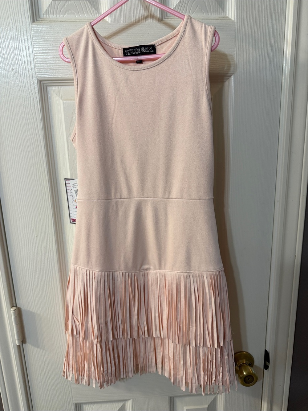 BootBarn TRIXXI Girls' Blush Pink Fringe Dress new with tags